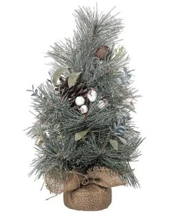 Artificial 12in Christmas Mixed Greenery Tree With Rustic Bells Home