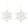 Metal 5.5in Christmas Glitz Flower Ornament Set Of 2 Home -Home Accents Shop 3050010213 RLLD 1