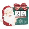 Resin 10in Multicolored Christmas Santa Countdown With Blocks Set Of 3 Home -Home Accents Shop 3050023540 RLLD 1