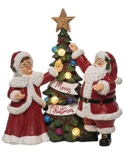 Resin 11.75in Multicolored Christmas Light Up Tree Decorating Decor Home