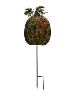 Metal 32in Bronze Fall/Harvest Pumpkin Home