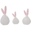 Set Of 3 Transpac Dolomite White Easter Fun Chubby Bunny Tabletop Decor Home -Home Accents Shop 3050126943 RLLD 1