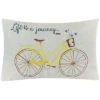 Fabric White Spring Life Is A Journey Lumbar Bicycle Pillow Home -Home Accents Shop 3050126954 RLLD 1