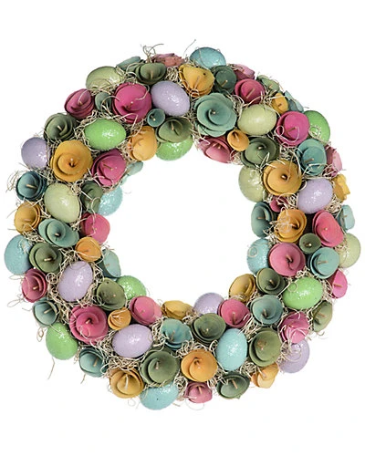 Foam Multicolor Easter Rosette Egg Wreath Home 3 Foam Multicolor Easter Rosette Egg Wreath Home