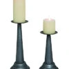 Set Of 2 Metal Pewter Spring Traditional Farmhouse Pillar Candle Holders Home -Home Accents Shop 3050127023 RLLD 1