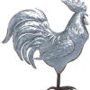 Metal Silver Spring Farmhouse Rooster Decor Home
