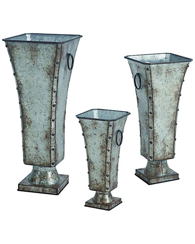 Metal Silver Spring Regal Containers Set Of 3 Home 3 Metal Silver Spring Regal Containers Set Of 3 Home