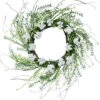 22in White Spring Cotton With Greenery Wreath Home -Home Accents Shop 3050127151 RLLD 1