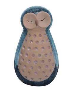 Terracotta Medium Multicolor Spring Glazed Owl Garden Statuette 3 Home