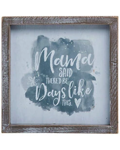 Wood Blue Spring Mom Humor Block Decor Home
