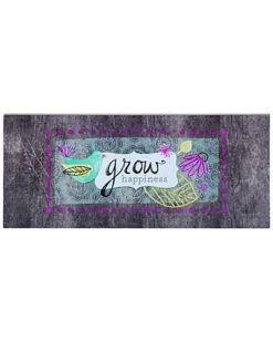 Wood Multicolor Spring Grow Happiness Woodgrain Wall Art Home