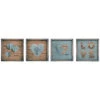 Set Of 4 Transpac Wood Multicolor Valentines Day Metal Embellished Block Decor Home -Home Accents Shop 3050127284 RLLD 1