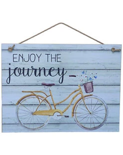 Wood White Spring Enjoy The Journey Distressed Wall Art Home