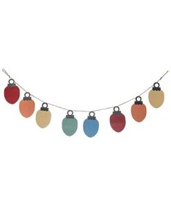 Metal 55.12in Multicolored Christmas Festive Light Banner Home