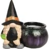 Ceramic 7In Multicolored Halloween Witch Gnome With Cauldron Decor Home -Home Accents Shop 3050187208 RLLD 1