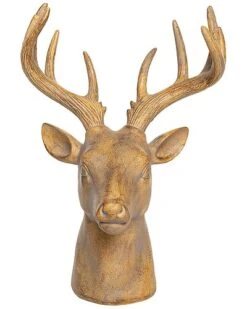 Resin 10.5In Brown Harvest Reindeer Head Table Decor Home