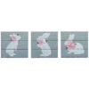 Set Of 3 MDF Bunny With Flower Accent Decor Home -Home Accents Shop 3050233465 RLLD 1
