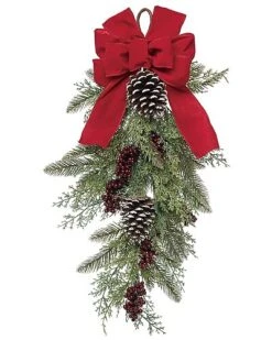 Artificial 26in Christmas Statement Classic Holiday T-Drop Home
