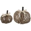 Natural Fiber 6.69In Brown Harvest Twine Bundle Pumpkins Set Of 2 Home -Home Accents Shop 3050293732 RLLD 1