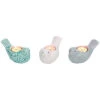Set Of 3 Ceramic Multicolor Spring Bird Tealight Holders Home -Home Accents Shop 3050321057 RLLD 1