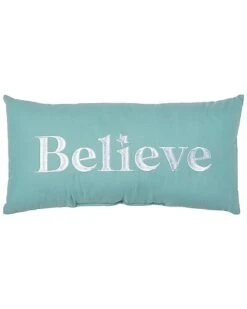 Polyester 14in Christmas Embroidered Coastal Holiday Pillow Home