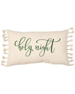 Polyester 14in Christmas Embroidered Cozy Pillow Home