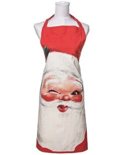 Cotton 31in Multicolored Christmas Classic Santa Apron Home