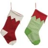 Polyester 20in Multicolored Christmas Elf Stocking With Bells Set Of 2 Home -Home Accents Shop 3050386338 RLLD 1