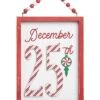 Wood 12.25in Multicolored Christmas Candy Cane Stripe Wall Decor Home -Home Accents Shop 3050386346 RLLD 1