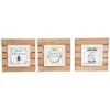 Wood 6.13in Multicolored Christmas Festive Joy Peace Love Layered Slat Decor Set Of 3 Home