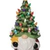 Ceramic 10.5in Multicolored Christmas Light Up Tree Gnome Decor Home -Home Accents Shop 3050386356 RLLD 1