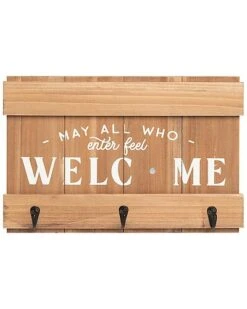 Wood 16.14in Multicolored Christmas Magnetic Interchangeable Welcome Sign With Hooks Home