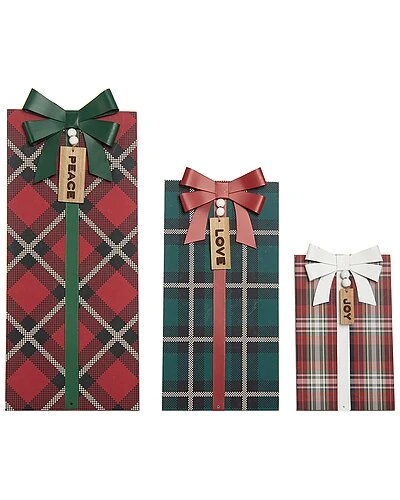 Wood 19.5in Multicolored Christmas Easel-Back Plaid Presents Set Of 3 Home 3 Wood 19.5in Multicolored Christmas Easel-Back Plaid Presents Set Of 3 Home