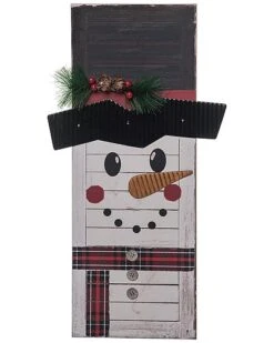 Wood 14.96in Multicolored Christmas Holiday Pal Wall Decor Home