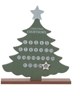 Wood 10.47in Multicolored Christmas Holiday Countdown Calendar Set Of 2 Home