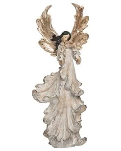 Resin 14.25in Multicolored Christmas Majestic Angel Decor Home