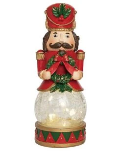 Resin 9.5in Multicolored Christmas Light Up Nutcracker Home