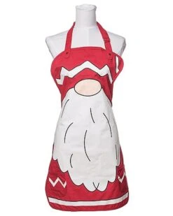 Cotton 31.5in Multicolored Christmas Gnome Apron Home