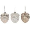 Glass 3.88in Multicolored Christmas Pinecone Ornament Set Of 3 Home -Home Accents Shop 3050386430 RLLD 1