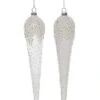 Glass 9.5in Christmas Icicle Ornament Set Of 2 Home -Home Accents Shop 3050386436 RLLD 1
