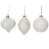 Glass 4.5in Christmas Pine Needle Ornament Set Of 3 Home -Home Accents Shop 3050386439 RLLD 1
