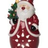 Ceramic 9.5in Multicolored Christmas Light Up Santa Tree Home -Home Accents Shop 3050386451 RLLD 1