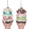 Glass 5.63in Multicolored Christmas Ice Ornament Set Of 2 Home -Home Accents Shop 3050386506 RLLD 1