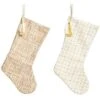 Polyester 21in Multicolored Christmas Elegant Tweed Stocking Set Of 2 Home -Home Accents Shop 3050386530 RLLD 1