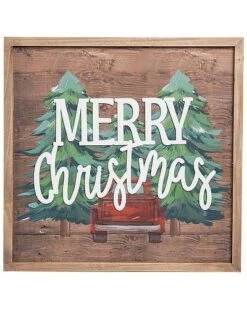 Wood 15.75in Multicolored Christmas Layered Festive Decor Home