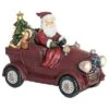 Resin 10.55in Multicolored Christmas Light Up Musical Santa Wagon Home -Home Accents Shop 3050386537 RLLD 1
