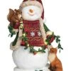 Resin 12.99in Multicolored Christmas Light Up Musical Cottage Snowman Decor Home -Home Accents Shop 3050386541 RLLD 1