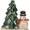 Ceramic 8.66in Multicolored Christmas Light Up Tree Snowman Home -Home Accents Shop 3050386545 RLLD 1