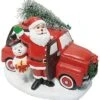 Resin 9in Multicolored Christmas Santa And Truck Decor Home -Home Accents Shop 3050386549 RLLD 1