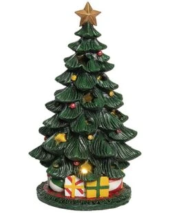 Resin 9.25in Christmas Light Up Tree Decor Home
